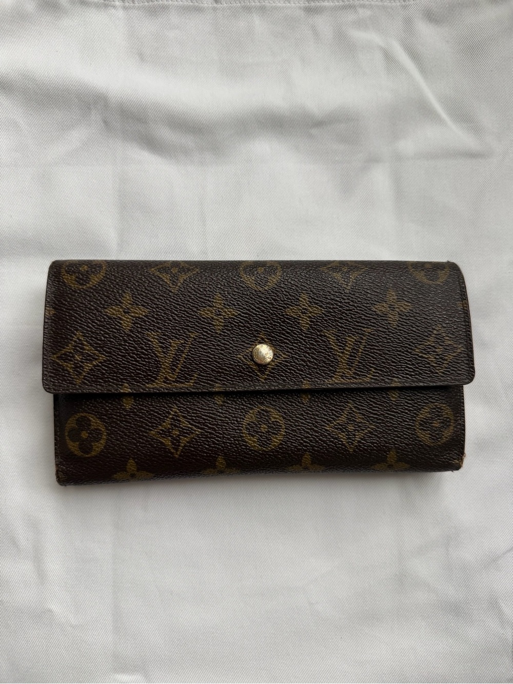 Louis Vuitton Monogram Canvas Continental Wallet in Brown and Gold